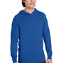 Fruit Of The Loom Mens HD Jersey Long Sleeve Hooded T-Shirt Hoodie - Royal Blue