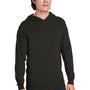 Fruit Of The Loom Mens HD Jersey Long Sleeve Hooded T-Shirt Hoodie - Ink Black