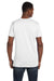 Hanes 4980 Mens Nano-T Short Sleeve Crewneck T-Shirt White Back