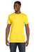 Hanes 4980 Mens Nano-T Short Sleeve Crewneck T-Shirt Yellow Front