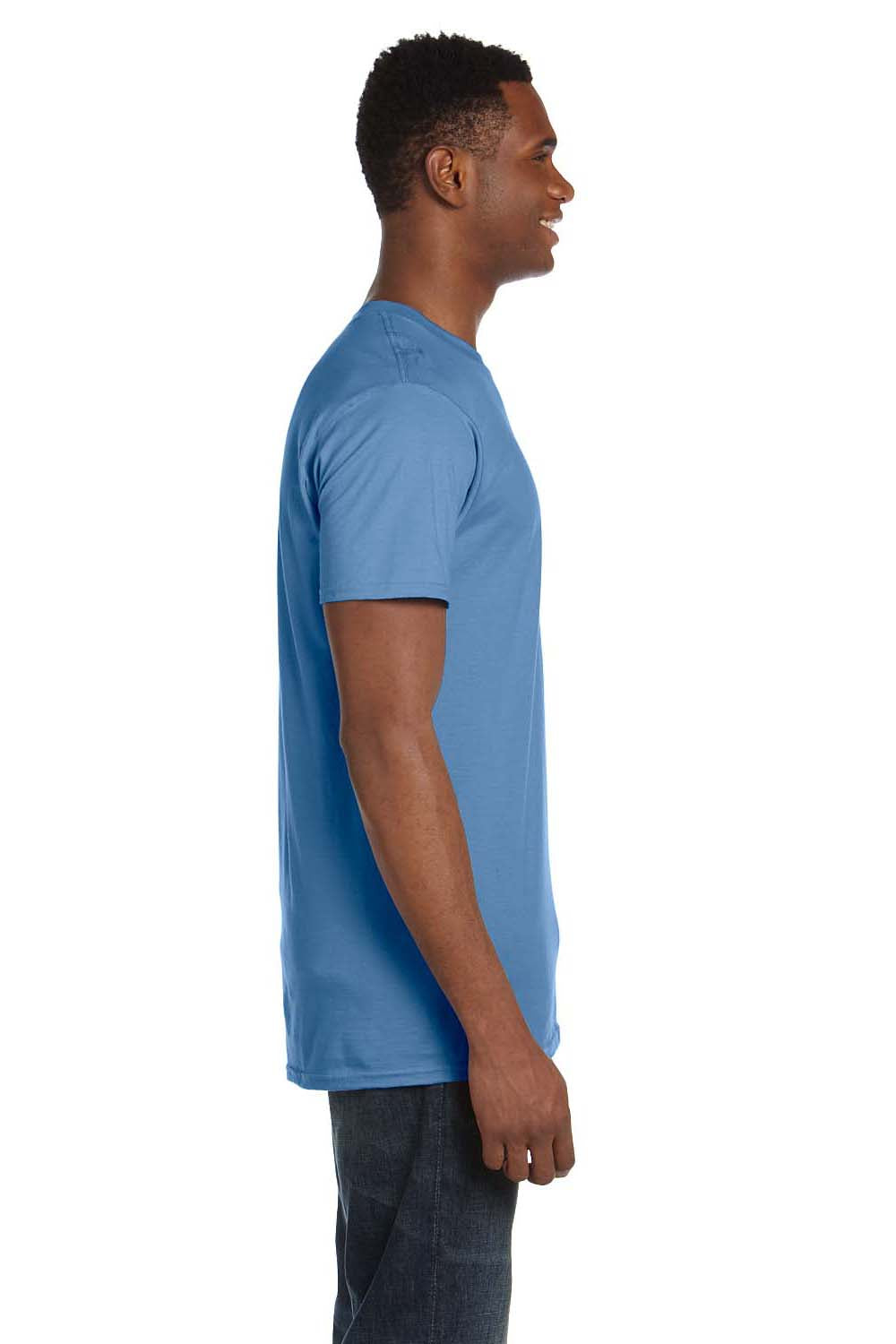 Hanes 4980 Mens Nano-T Short Sleeve Crewneck T-Shirt Carolina Blue Side