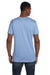 Hanes 4980 Mens Nano-T Short Sleeve Crewneck T-Shirt Light Blue Back