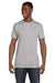 Hanes 4980 Mens Nano-T Short Sleeve Crewneck T-Shirt Light Steel Grey Front