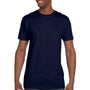 Hanes Mens Nano-T Short Sleeve Crewneck T-Shirt - Navy Blue