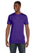 Hanes 4980 Mens Nano-T Short Sleeve Crewneck T-Shirt Purple Front
