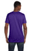 Hanes 4980 Mens Nano-T Short Sleeve Crewneck T-Shirt Purple Back