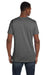 Hanes 4980 Mens Nano-T Short Sleeve Crewneck T-Shirt Smoke Grey Back
