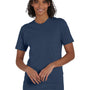 Hanes Mens Nano-T Short Sleeve Crewneck T-Shirt - Heather Navy Blue