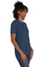 Hanes 4980 Mens Nano-T Short Sleeve Crewneck T-Shirt Heather Navy Blue 3Q