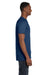 Hanes 4980 Mens Nano-T Short Sleeve Crewneck T-Shirt Heather Navy Blue SIde