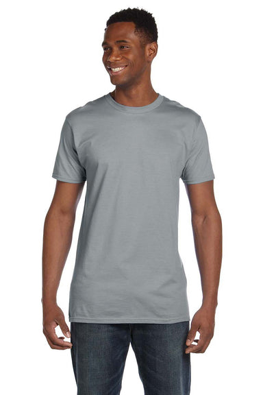 Hanes 4980 Mens Nano-T Short Sleeve Crewneck T-Shirt Vintage Grey Front
