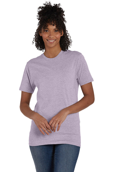 Hanes 4980 Mens Nano-T Short Sleeve Crewneck T-Shirt Marbled Pale Violet Front