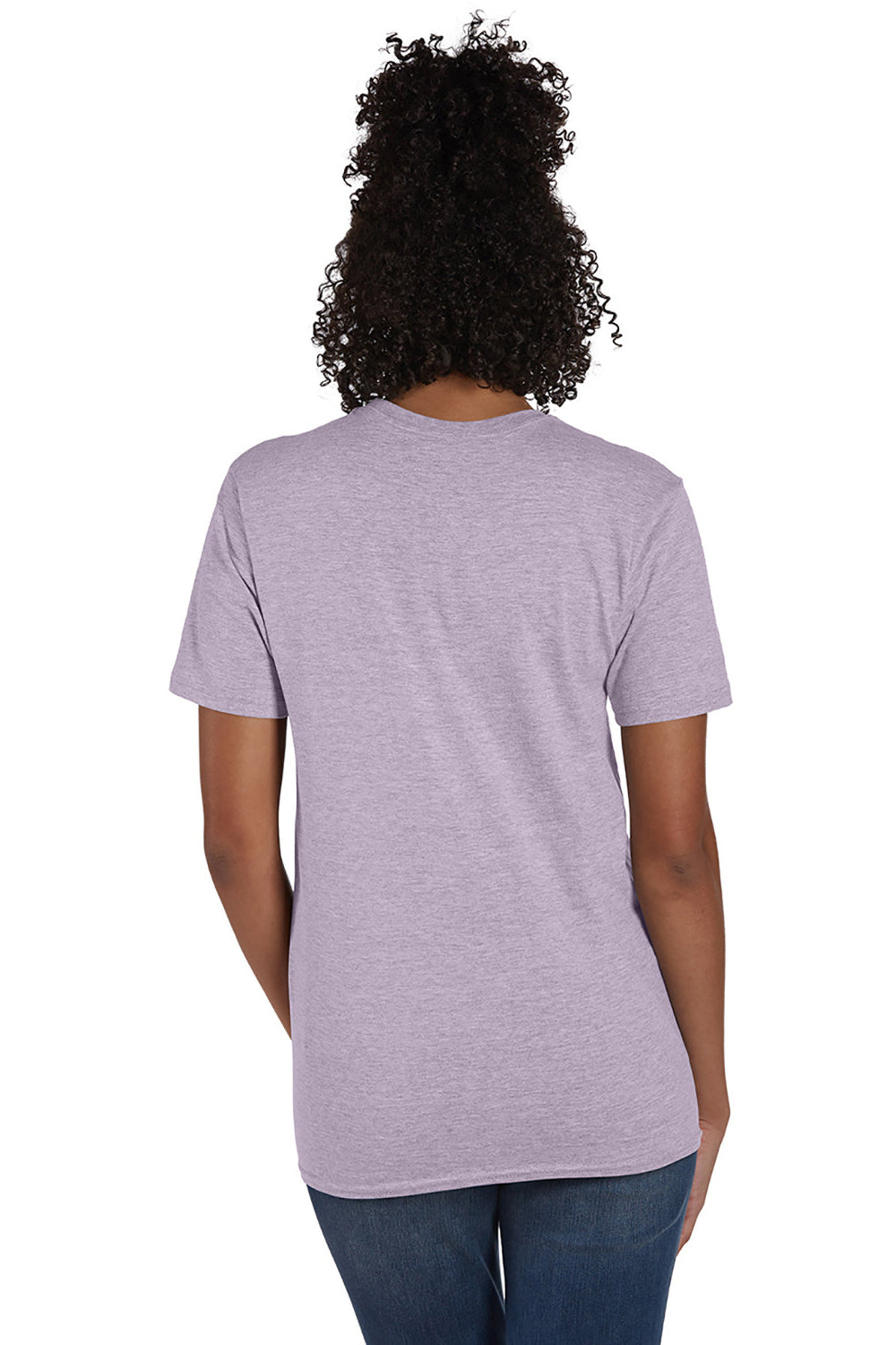 Hanes 4980 Mens Nano-T Short Sleeve Crewneck T-Shirt Marbled Pale Violet Back