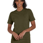 Hanes Mens Nano-T Short Sleeve Crewneck T-Shirt - Heather Military Green