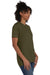 Hanes 4980 Mens Nano-T Short Sleeve Crewneck T-Shirt Heather Military Green 3Q