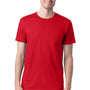 Hanes Mens Nano-T Short Sleeve Crewneck T-Shirt - Athletic Red
