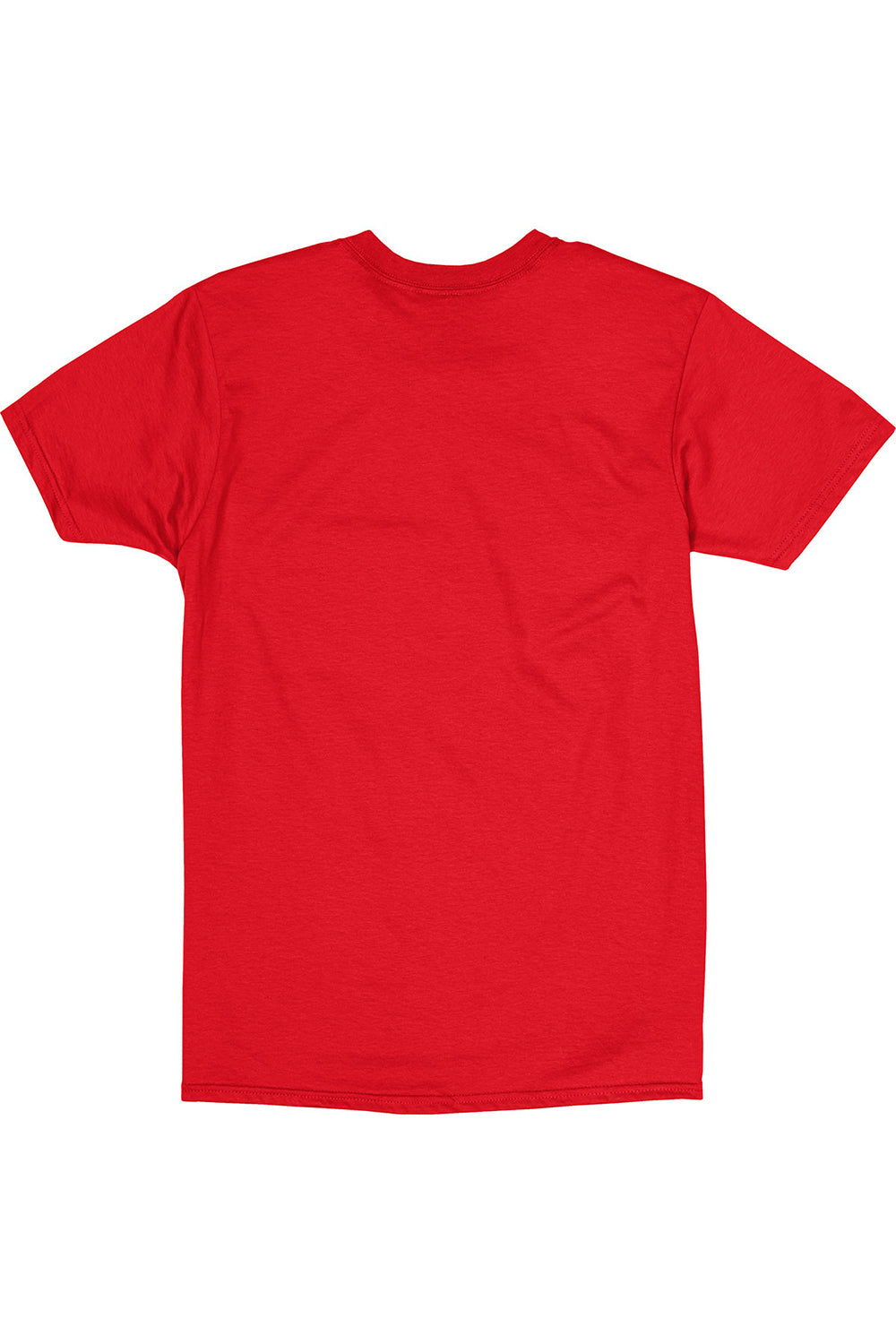 Hanes 4980 Mens Nano-T Short Sleeve Crewneck T-Shirt Athletic Red Flat Back