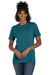 Hanes 4980 Mens Nano-T Short Sleeve Crewneck T-Shirt Heather Jade Pine Front