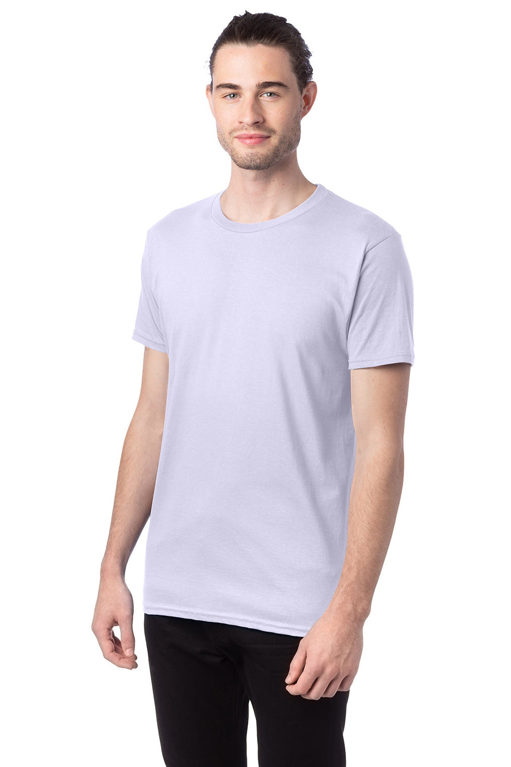 Hanes 4980 Mens Nano-T Short Sleeve Crewneck T-Shirt Urban Lilac Purple 3Q