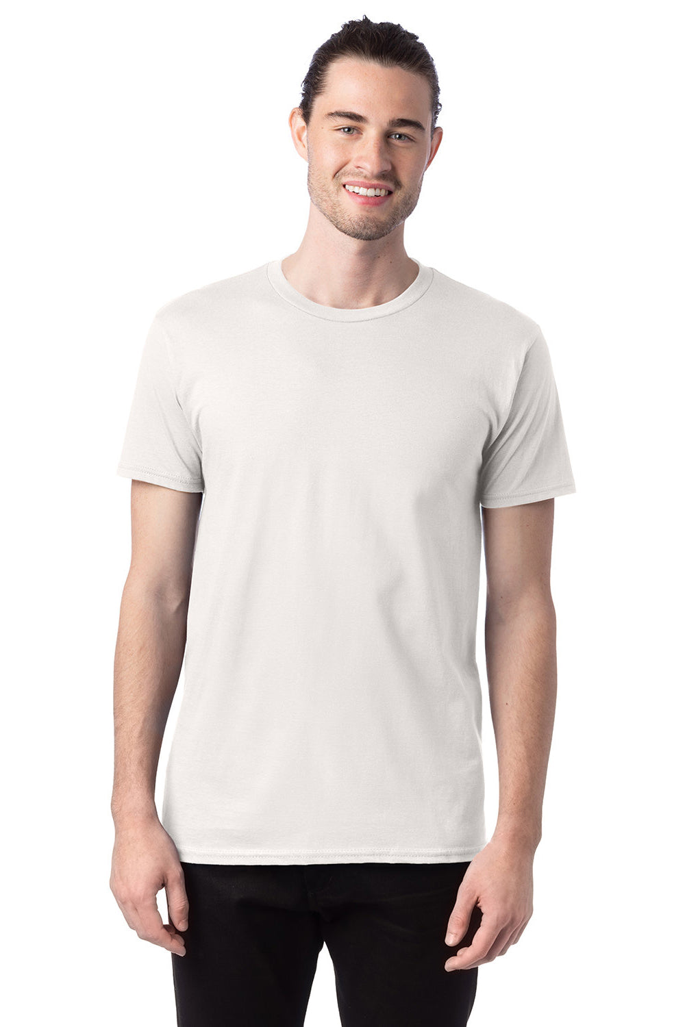 Hanes 4980 Mens Nano-T Short Sleeve Crewneck T-Shirt Parchment Front