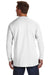 Hanes 498L Mens Nano-T Long Sleeve Crewneck T-Shirt White Back