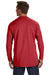 Hanes 498L Mens Nano-T Long Sleeve Crewneck T-Shirt Red Back