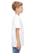 Hanes 498Y Youth Nano-T Short Sleeve Crewneck T-Shirt White Side