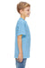 Hanes 498Y Youth Nano-T Short Sleeve Crewneck T-Shirt Light Blue Side