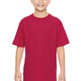 Hanes Youth Nano-T Short Sleeve Crewneck T-Shirt - Deep Red