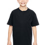 Hanes Youth Nano-T Short Sleeve Crewneck T-Shirt - Black