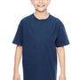 Hanes Youth Nano-T Short Sleeve Crewneck T-Shirt - Navy Blue