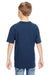 Hanes 498Y Youth Nano-T Short Sleeve Crewneck T-Shirt Navy Blue Back
