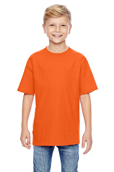 Hanes 498Y Youth Nano-T Short Sleeve Crewneck T-Shirt Orange Front