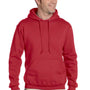Jerzees Mens Super Sweats NuBlend Pill Resistant Fleece Hooded Sweatshirt Hoodie - True Red