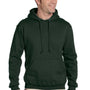 Jerzees Mens Super Sweats NuBlend Pill Resistant Fleece Hooded Sweatshirt Hoodie - Forest Green