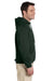 Jerzees 4997 Mens Super Sweats NuBlend Fleece Hooded Sweatshirt Hoodie Forest Green Side