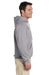 Jerzees 4997 Mens Super Sweats NuBlend Fleece Hooded Sweatshirt Hoodie Oxford Grey Side