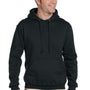 Jerzees Mens Super Sweats NuBlend Pill Resistant Fleece Hooded Sweatshirt Hoodie - Black
