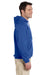 Jerzees 4997 Mens Super Sweats NuBlend Fleece Hooded Sweatshirt Hoodie Royal Blue Side