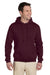 Jerzees 4997 Mens Super Sweats NuBlend Fleece Hooded Sweatshirt Hoodie Maroon Front