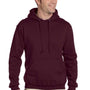 Jerzees Mens Super Sweats NuBlend Pill Resistant Fleece Hooded Sweatshirt Hoodie - Maroon