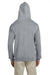 Jerzees 4999 Mens Super Sweats NuBlend Fleece Full Zip Hooded Sweatshirt Hoodie Oxford Grey Back