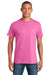 Gildan 5000/G500 Mens Short Sleeve Crewneck T-Shirt Azalea Pink Front