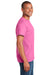 Gildan 5000/G500 Mens Short Sleeve Crewneck T-Shirt Azalea Pink Side