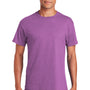 Gildan Mens Short Sleeve Crewneck T-Shirt - Heather Radiant Orchid Purple