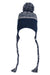 J America 5007JA Mens Backcountry Knit Pom Beanie Navy Blue Front