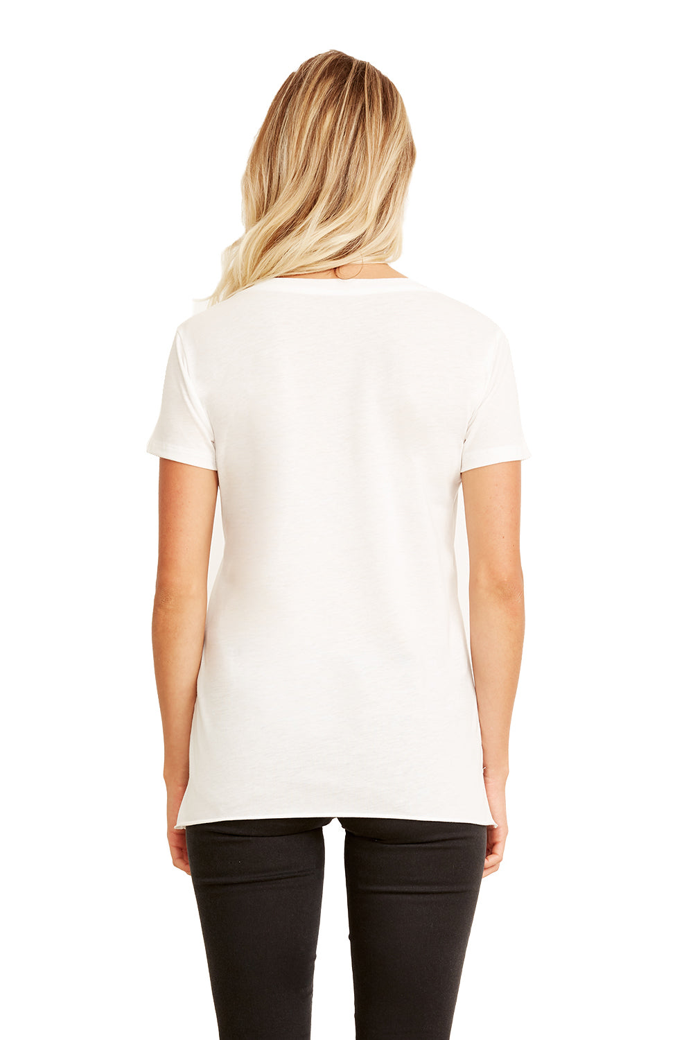 Next Level 5030 Womens Festival Short Sleeve Crewneck T-Shirt White Back
