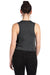 Next Level 5083 Womens Festival Cropped Tank Top Charcoal Grey Back