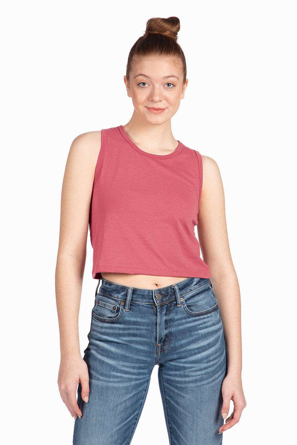 Next Level 5083 Womens Festival Cropped Tank Top Smoked Paprika Front
