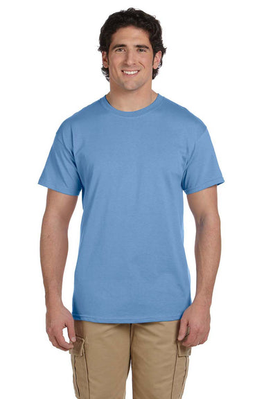 Hanes 5170 Mens EcoSmart Short Sleeve Crewneck T-Shirt Carolina Blue Front